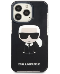 Калъф Karl Lagerfeld - Ikonik Karl, iPhone 13 Pro Max, черен